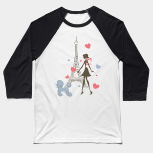 Girl in Paris Baseball T-Shirt